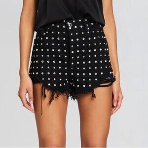 Retrofete ANGEL EMBELLISHED DENIM SHORT size 29 NWT